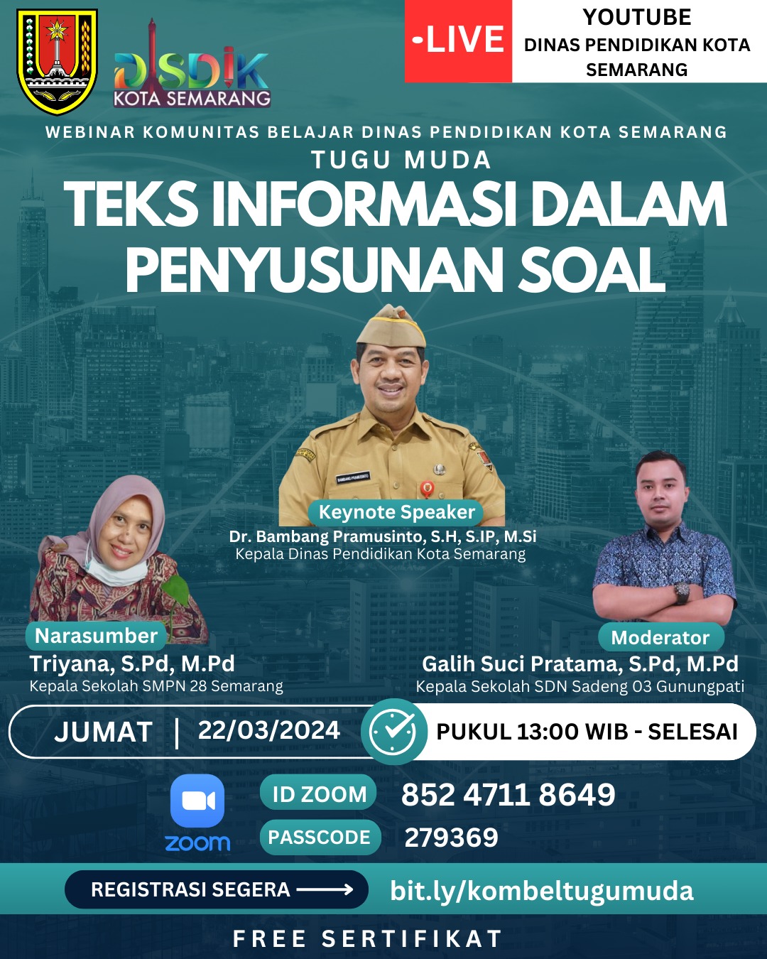 Webinar Komunitas Belajar Dinas Pendidikan Kota Semarang Tugu Muda Teks Informasi Dalam Penyusunan Soal